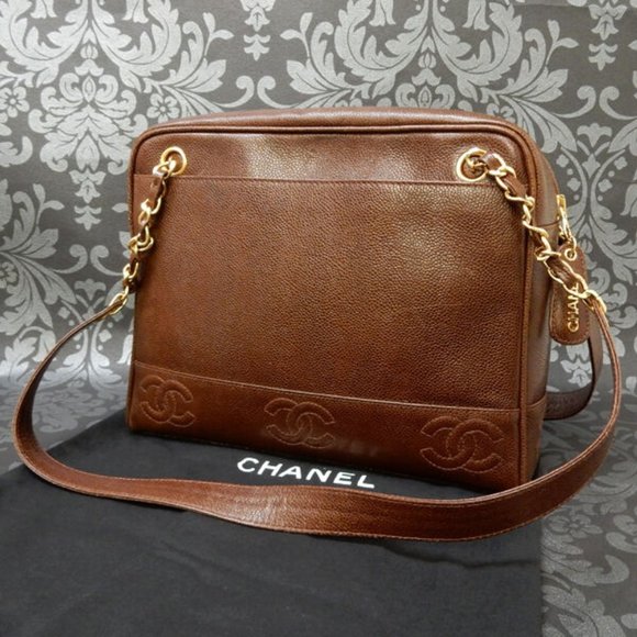 CHANEL Handbags - Chanel Dark Brown Leather Bag